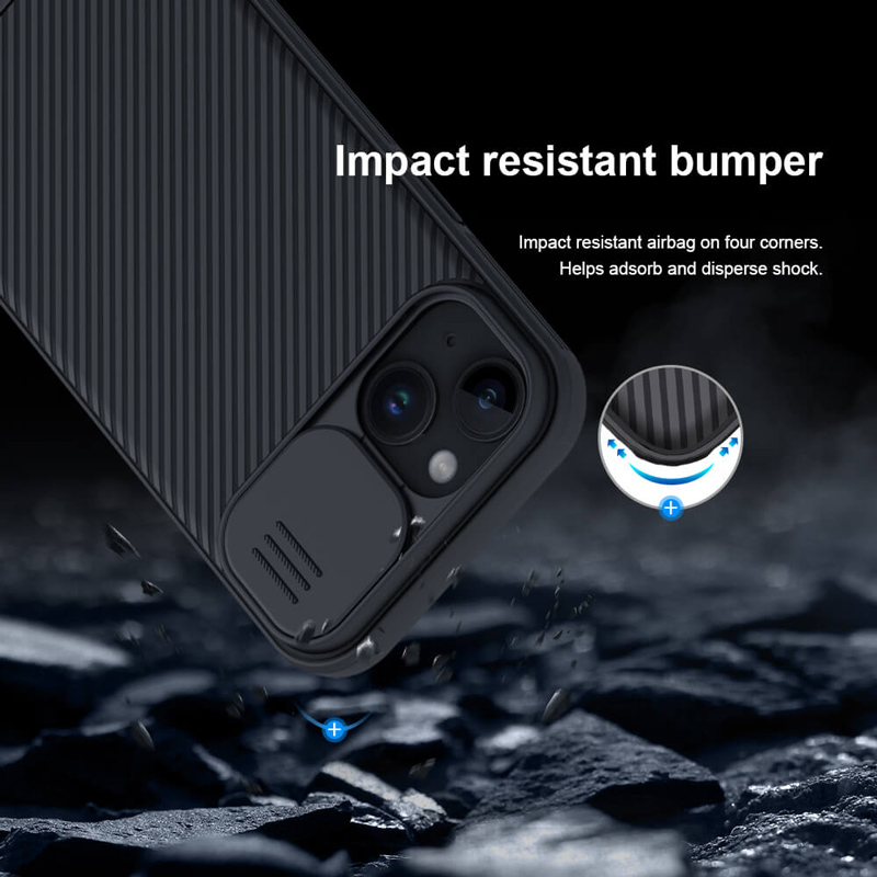 NILLKIN θήκη CamShield Pro για iPhone 15, μαύρη - Image 3