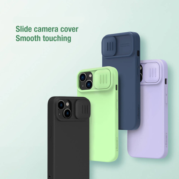 Alternative view of NILLKIN θήκη CamShield Silky Silicone για iPhone 15 Plus, μπλε