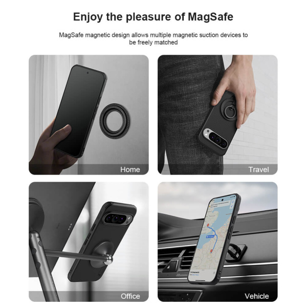 Alternative view of NILLKIN θήκη Super Frosted Shield Pro Magnetic για Google Pixel 9 Pro XL, μαύρη