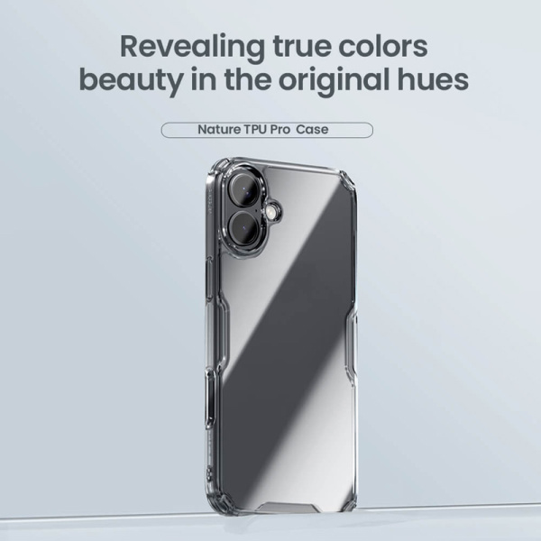 Alternative view of NILLKIN θήκη Nature TPU Pro για iPhone 16, διάφανη
