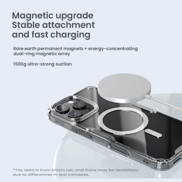 Alternative view of NILLKIN θήκη Nature TPU Pro Magnetic για iPhone 16 Pro, διάφανη