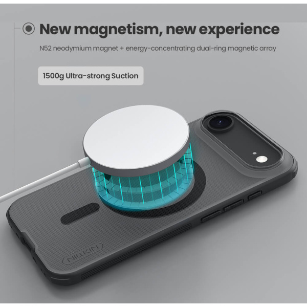 Alternative view of NILLKIN θήκη Super Frosted Shield Pro Magnetic για Apple iPhone 17 Air, διάφανη/μαύρη
