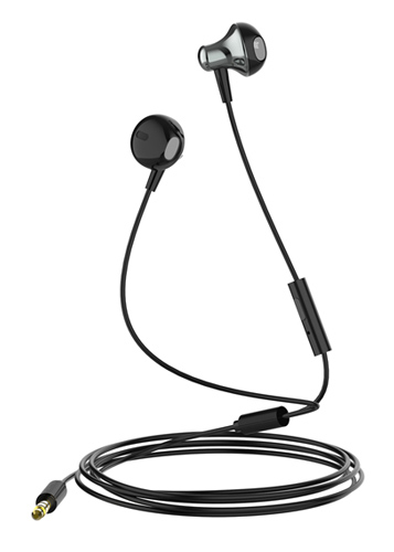 LDNIO earphones με μικρόφωνο HP08, 3.5mm σύνδεση, Φ13mm, 1.2m, γκρι - Image 3