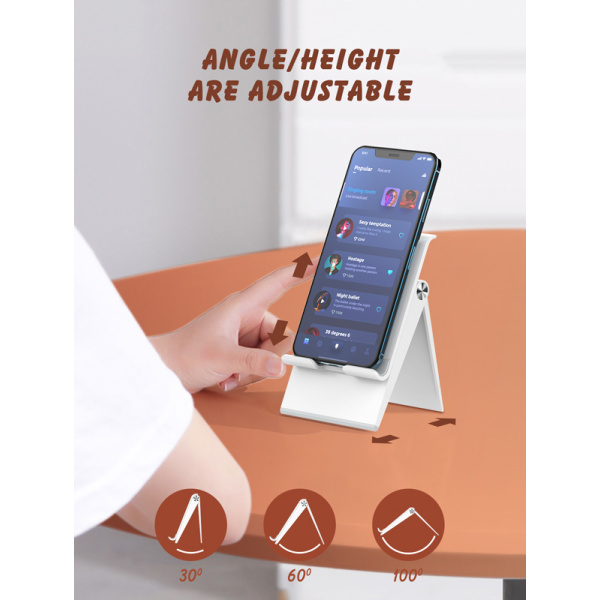 Alternative view of LDNIO βάση smartphone MG07, foldable, 4.7-7.2", λευκή