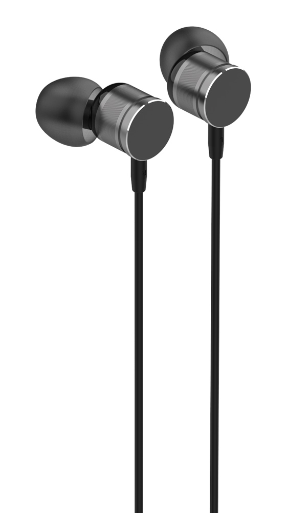 LDNIO earphones με μικρόφωνο HP04, 3.5mm σύνδεση, Φ10mm, 1.2m, γκρι - Image 2