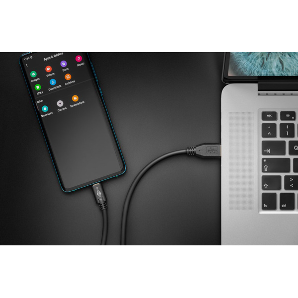 Alternative view of GOOBAY καλώδιο USB σε USB-C 71221, 15W, 5Gbps, 2m, μαύρο