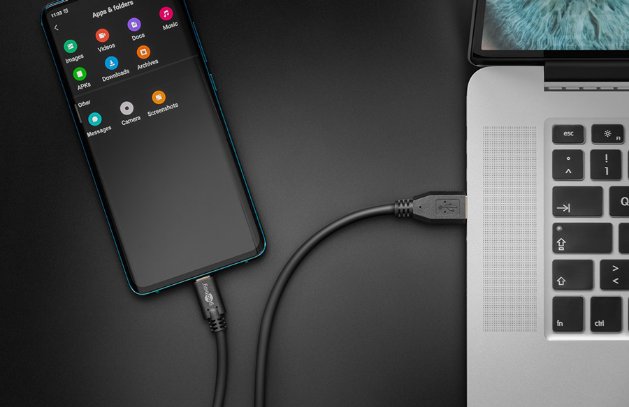 GOOBAY καλώδιο USB σε USB-C 71221, 15W, 5Gbps, 2m, μαύρο - Image 2