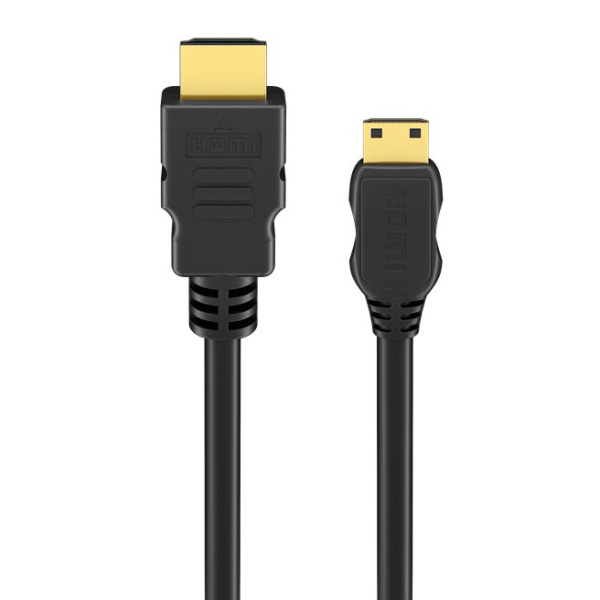 Alternative view of GOOBAY καλώδιο mini HDMI σε HDMI 74088 με Ethernet, 4K/60Hz, 10.2 Gbps, 5m, μαύρο