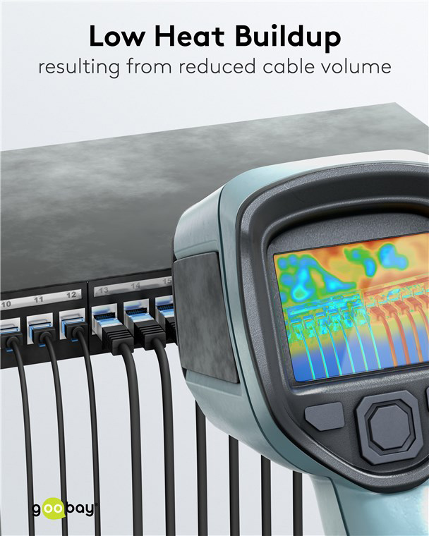 GOOBAY καλώδιο δικτύου 74238, CAT 6A U/UTP, ultra slim, copper, 500MHz, 3m, μαύρο - Image 4