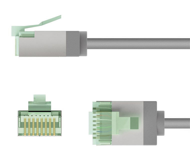GOOBAY καλώδιο δικτύου 74347, CAT 8.1 U/FTP, ultra slim, copper, 40Gbps, 2m, γκρι - Image 7