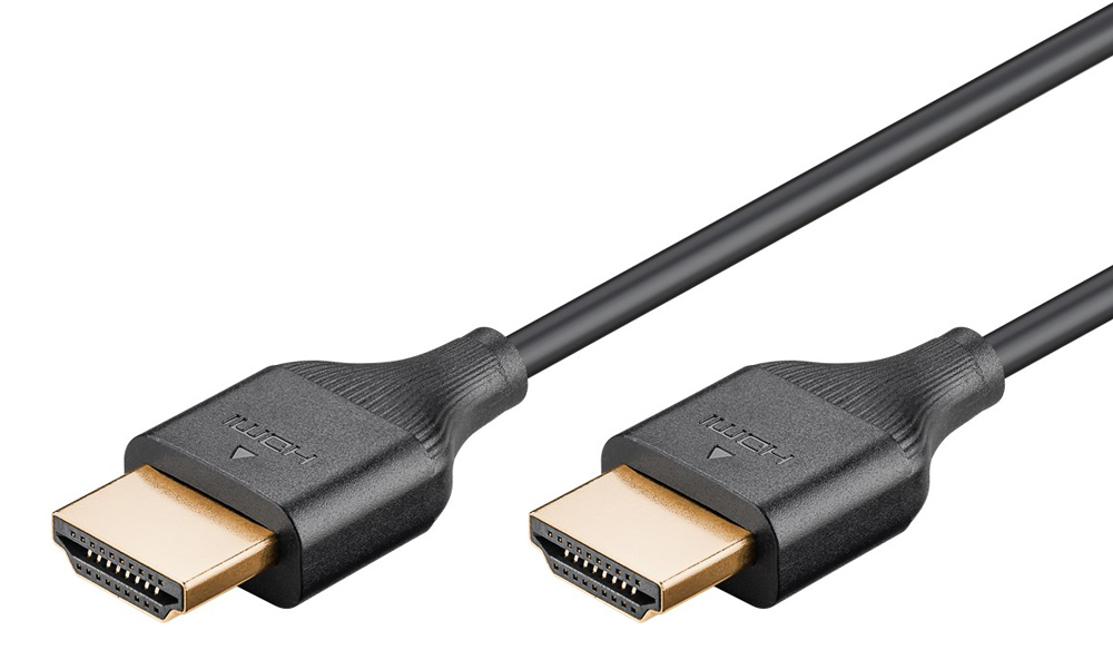 GOOBAY καλώδιο HDMI 75295 με Ethernet, slim, 4K/60Hz, 18 Gbps, 3m, μαύρο
