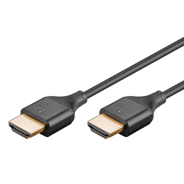 GOOBAY καλώδιο HDMI 75296 με Ethernet, slim, 4K/60Hz, 18 Gbps, 5m, μαύρο