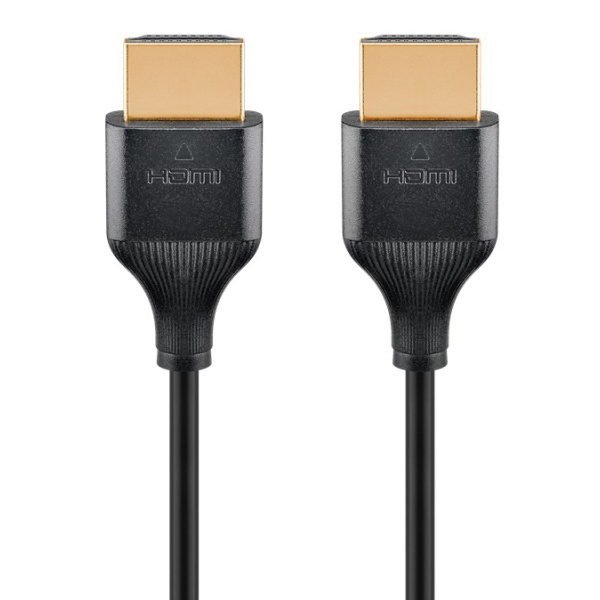 Alternative view of GOOBAY καλώδιο HDMI 75298 με Ethernet, slim, 8K/60Hz, 48 Gbps, 1m, μαύρο