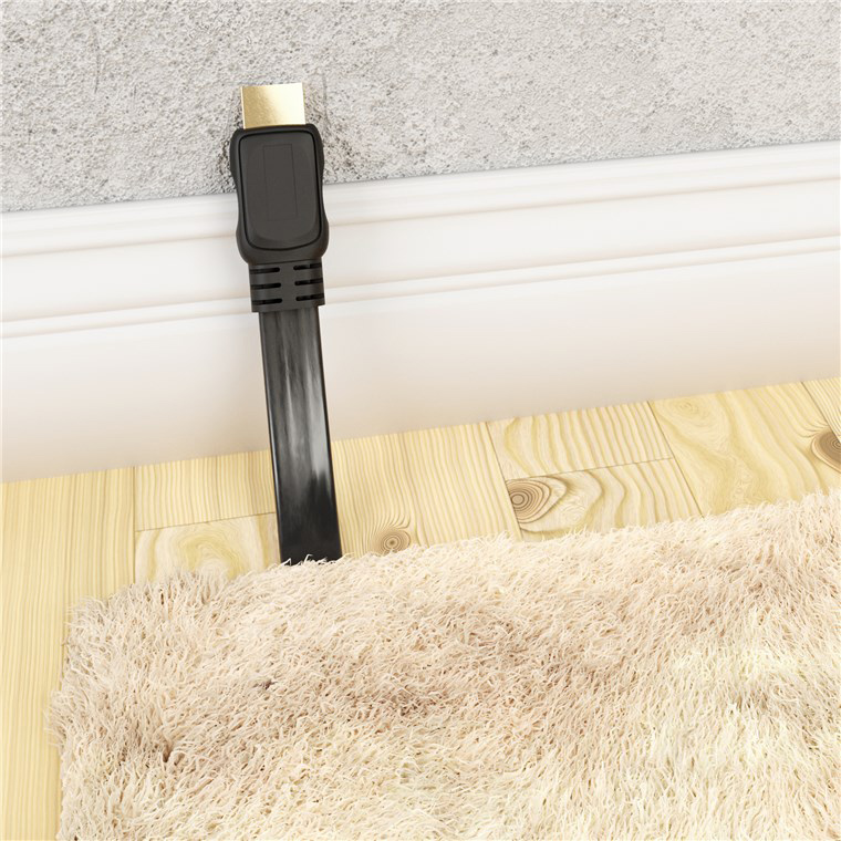 GOOBAY καλώδιο HDMI 77133 με Ethernet, flat, 8K/60Hz, 48 Gbps, 1m, μαύρο - Image 3