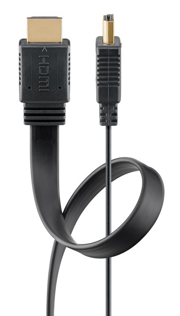 GOOBAY καλώδιο HDMI 77135 με Ethernet, flat, 8K/60Hz, 48 Gbps, 2m, μαύρο - Image 4
