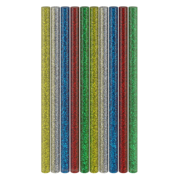 GOOBAY ράβδοι σιλικόνης 77855, Φ11mm x 200mm, glitter διάφορα χρώματα, 10τμχ