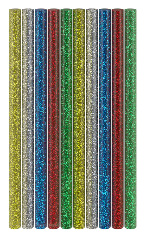 GOOBAY ράβδοι σιλικόνης 77855, Φ11mm x 200mm, glitter διάφορα χρώματα, 10τμχ