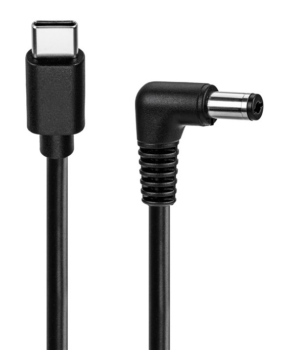 GOOBAY καλώδιο τροφοδοσίας USB-C σε DC 78972, 5.5x2.1mm, 1m, μαύρο