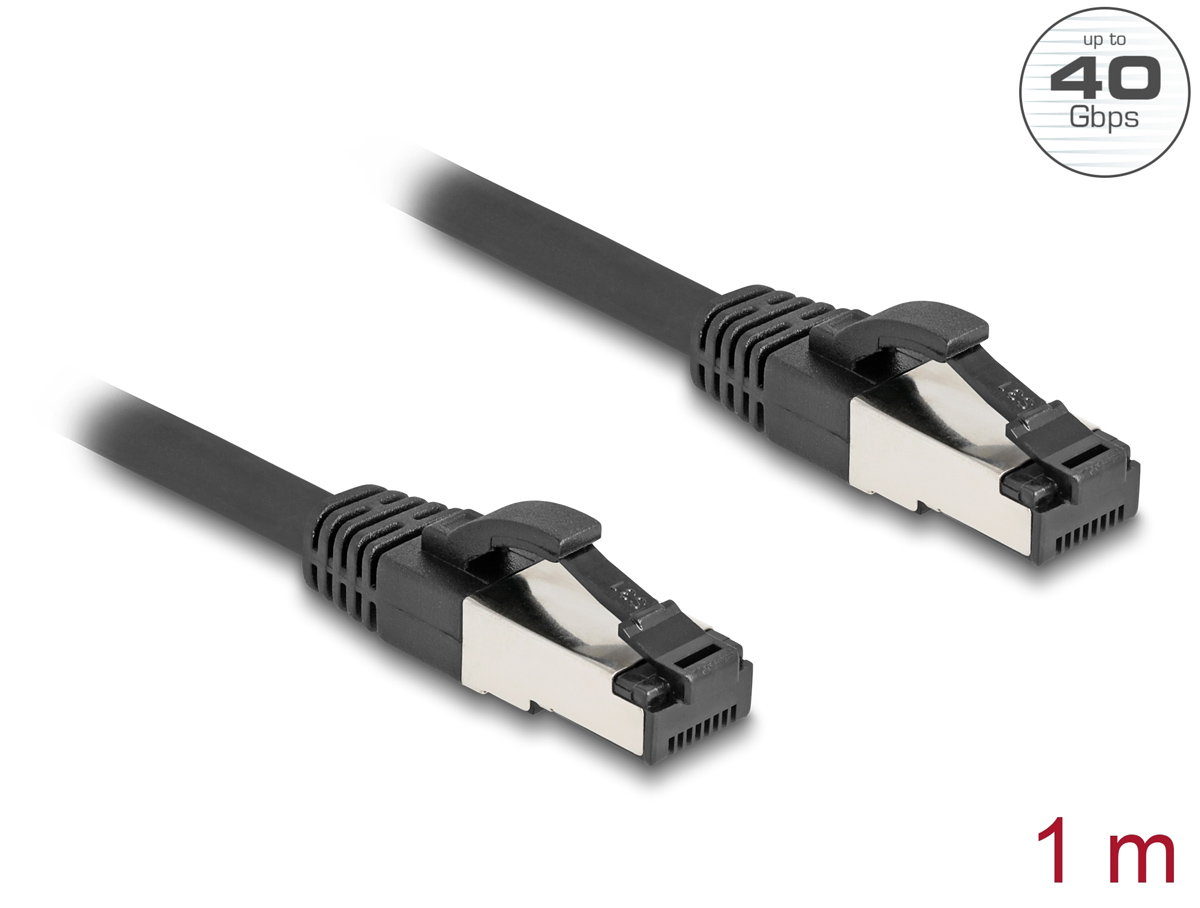DELOCK καλώδιο δικτύου 80571, CAT 8.1 S/FTP, copper, 2000MHz, 1m, μαύρο - Image 2