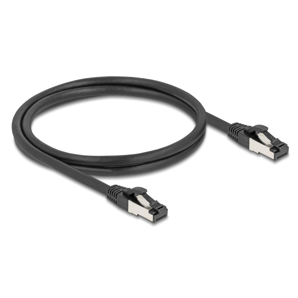 DELOCK καλώδιο δικτύου 80571, CAT 8.1 S/FTP, copper, 2000MHz, 1m, μαύρο