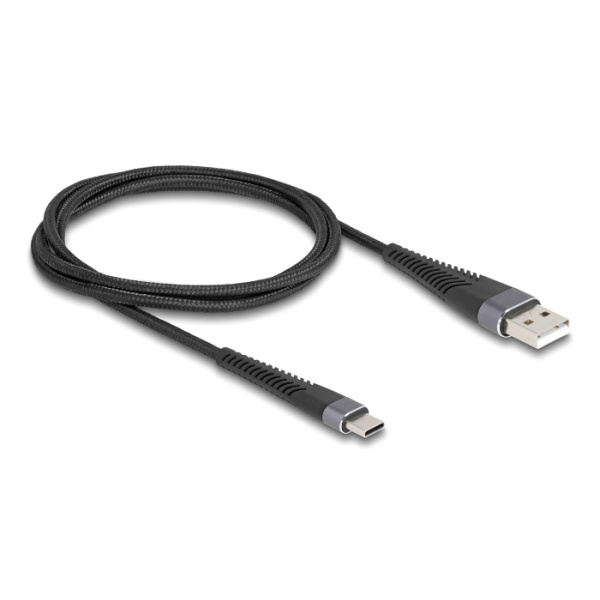 Alternative view of DELOCK καλώδιο USB σε USB-C 81121, 60W, 480Mbps, 1m, μαύρο
