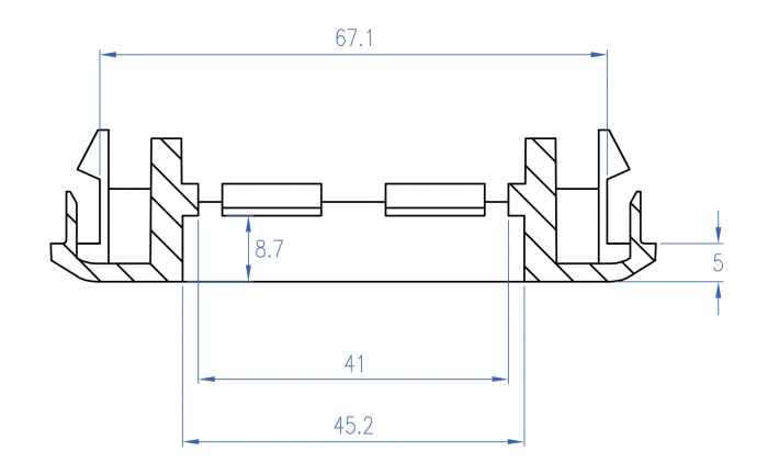 DELOCK module βάση πρίζας Easy 45 81317, 175x80mm, λευκό - Image 4