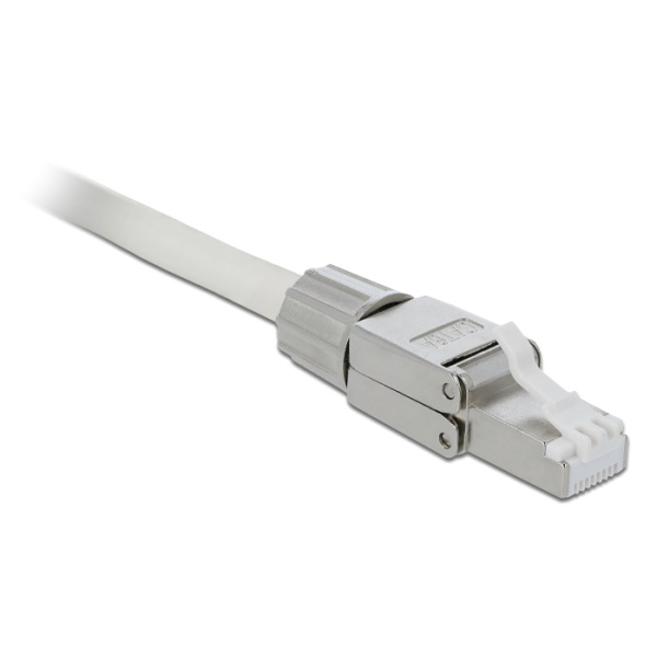 Alternative view of DELOCK βύσμα RJ45 CAT 6A STP 86477, tool-free, ασημί