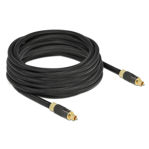 Alternative view of DELOCK καλώδιο ήχου Toslink 86595, gold plated, 5m, μαύρο