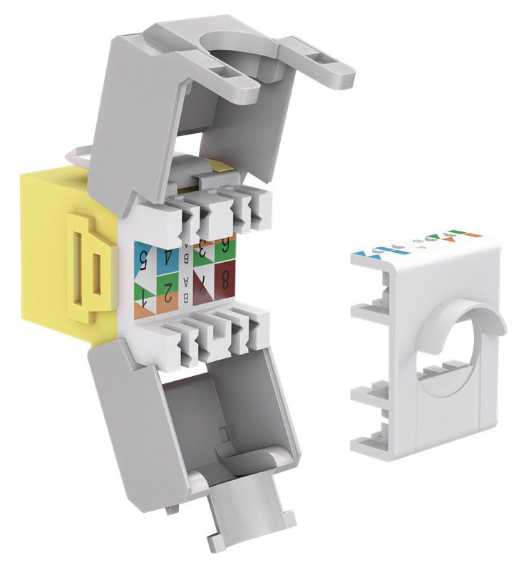 GOOBAY Keystone module RJ45 CAT 6A 90691, UTP, κίτρινο - Image 2