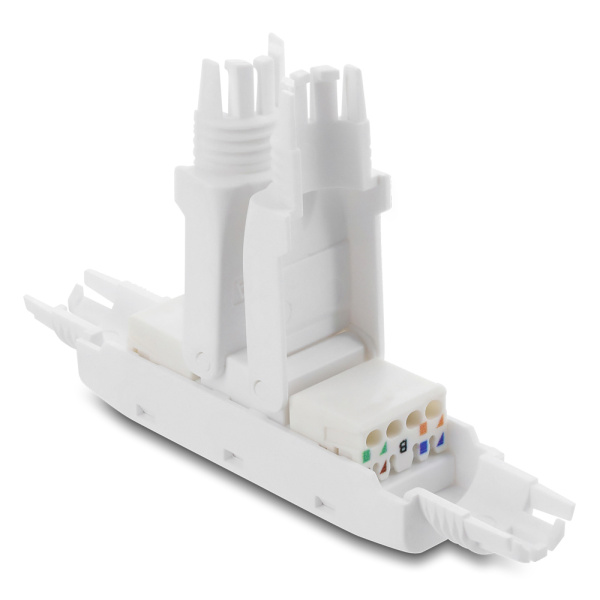 Alternative view of DELOCK σύνδεσμος LSA 91126, CAT 6A unshielded, tool-free, λευκός