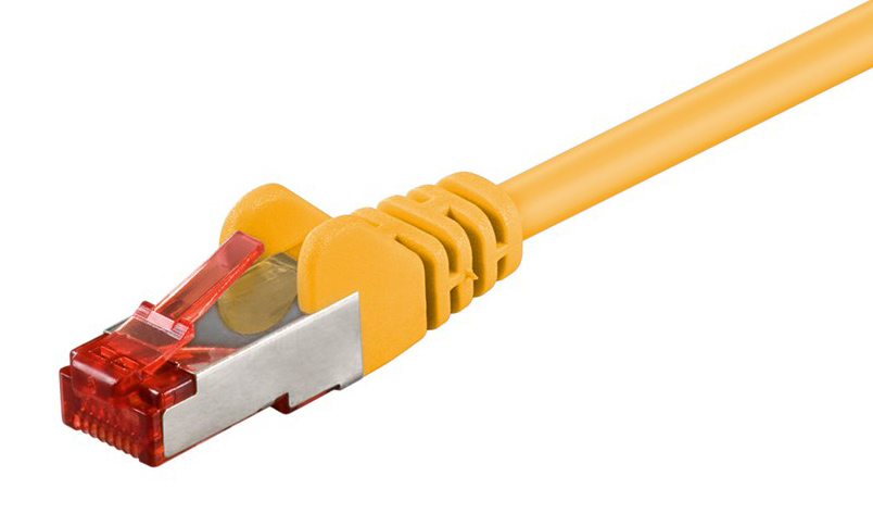 GOOBAY καλώδιο δικτύου 92453, CAT 6 S/FTP, copper, 250MHz, 0.15m, κίτρινο