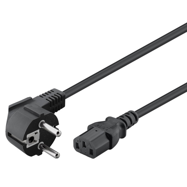 Alternative view of GOOBAY καλώδιο τροφοδοσίας 95142, 3G 1.00mm², 3m, μαύρο