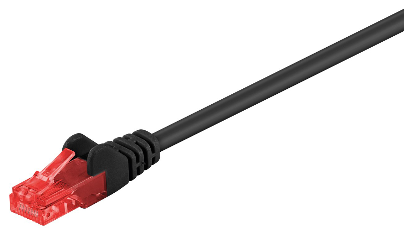 GOOBAY καλώδιο δικτύου 95596, CAT 6 U/UTP, CCA, 1.5m, μαύρο