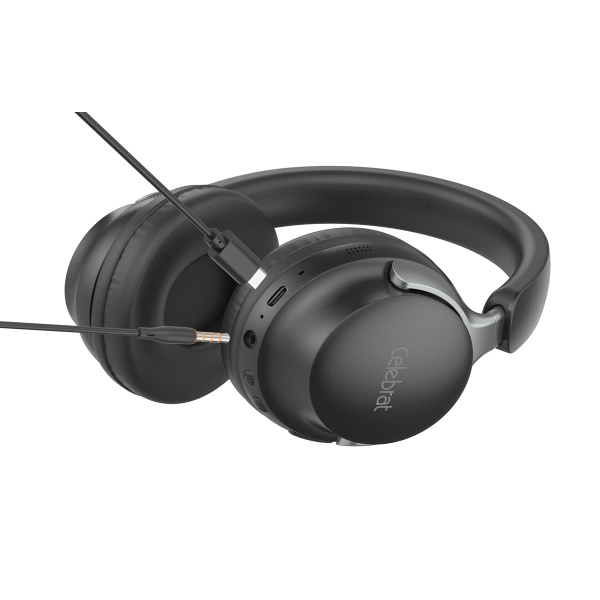 Alternative view of CELEBRAT headphones A40, ασύρματα & ενσύρματα, 40mm, 250mAh, μαύρα