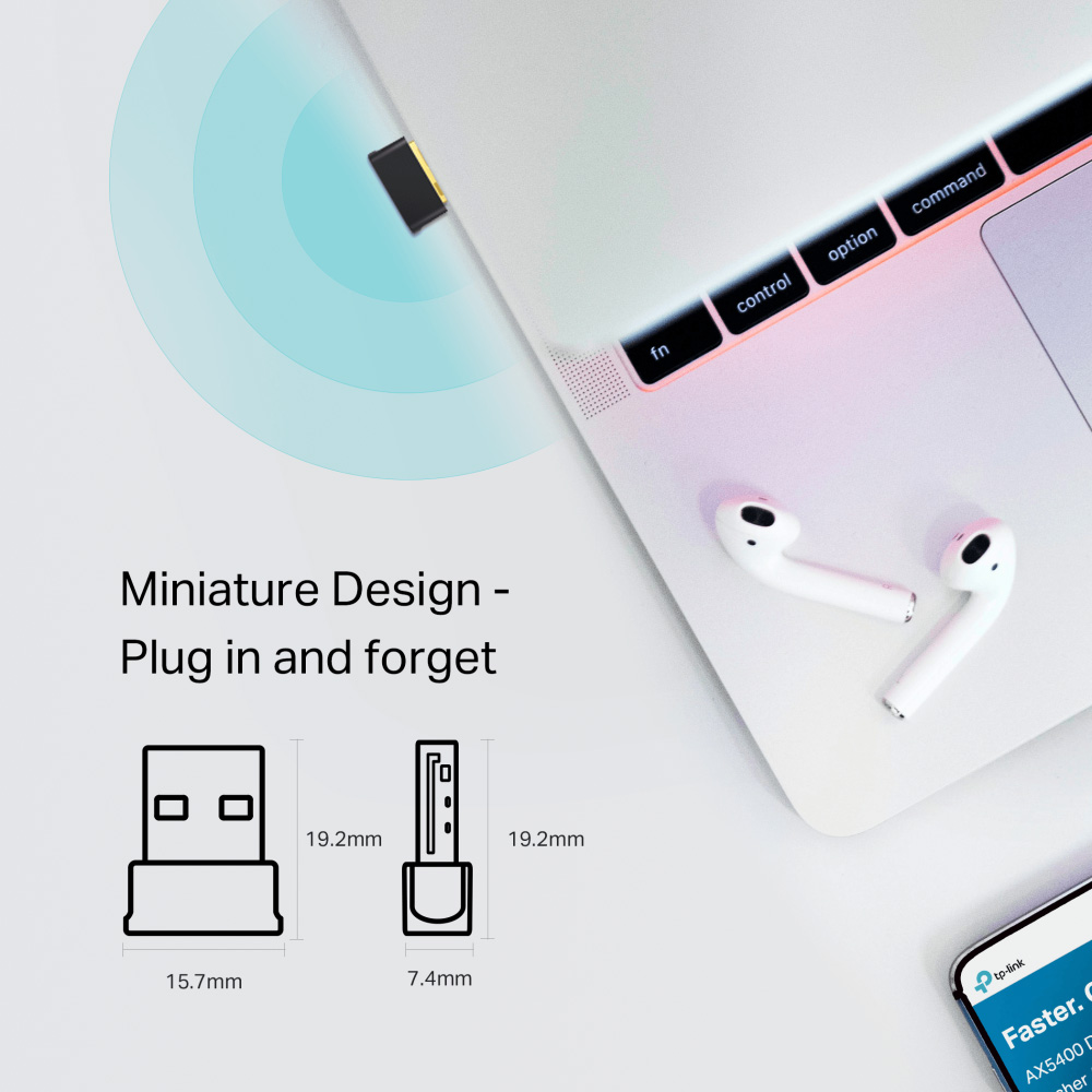 TP-LINK Nano Wi-Fi Bluetooth 4.2 USB Adapter Archer T2UB Nano, Ver. 1.0 - Image 4