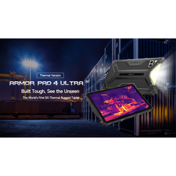 Alternative view of ULEFONE tablet Armor Pad 4 Ultra Thermal, 10.36", 8/256GB, 11800mAh, IP68/IP69K, 5G, μαύρο