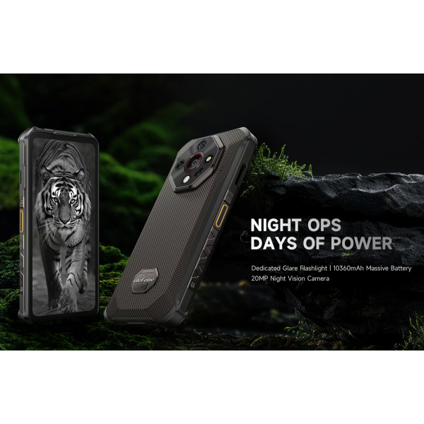 Alternative view of ULEFONE smartphone Armor X16, 6.56", 6/128GB, 10360mAh, IP68/IP69K/MIL-STD-810H, μαύρο