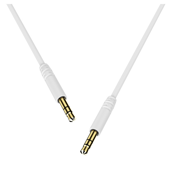 Alternative view of CELEBRAT καλώδιο ήχου 3.5mm AU-01, AUX, 1m, λευκό