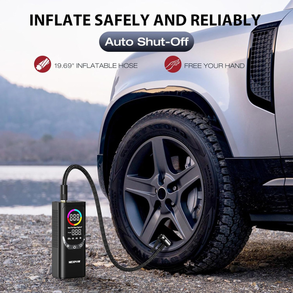 Alternative view of NEXPOW συμπιεστής αέρος αυτοκινήτου NP17, 6000mAh, 150PSI
