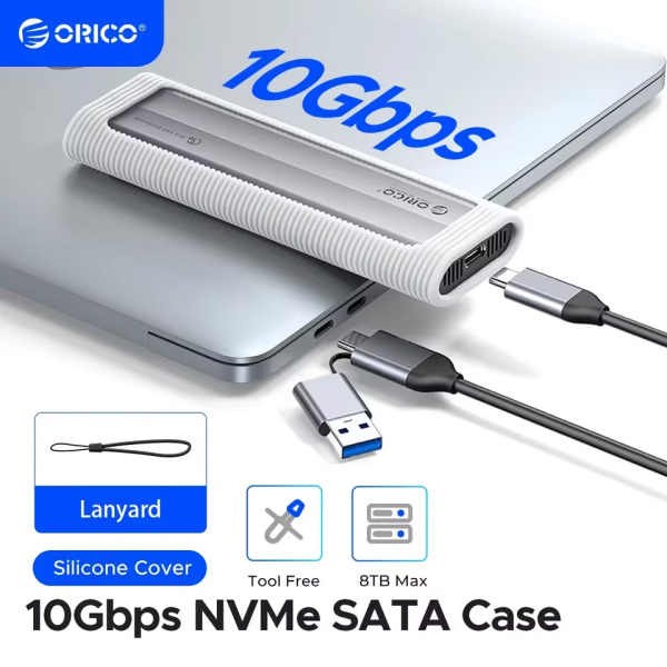 Alternative view of ORICO θήκη για M.2 NVME/NGFF SSD AXM2S-G2, 10Gbps, tool free, γκρι