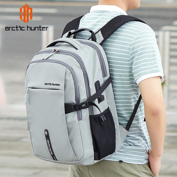 Alternative view of ARCTIC HUNTER τσάντα πλάτης B00388 με θήκη laptop 15.6", USB, 27L, γκρι