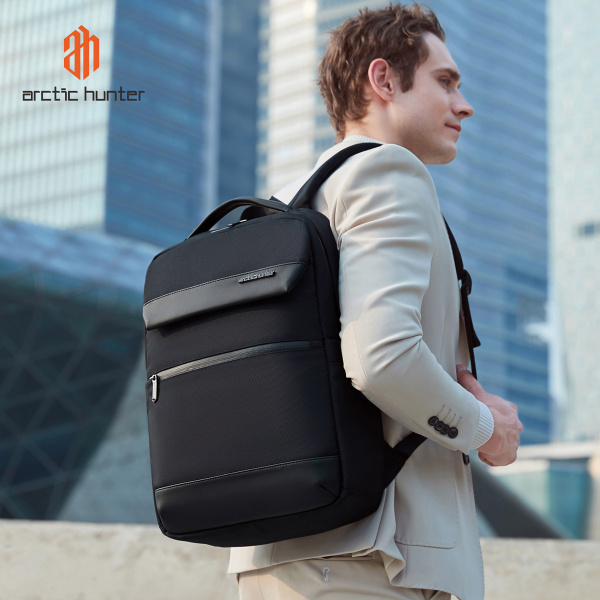 Alternative view of ARCTIC HUNTER τσάντα πλάτης B00671 με θήκη laptop 15.6", 16L, μαύρη