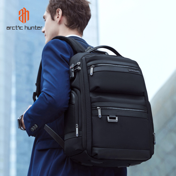 Alternative view of ARCTIC HUNTER τσάντα πλάτης B00682 με θήκη laptop 15.6", USB, λουκέτο TSA, 23.5L, μαύρη