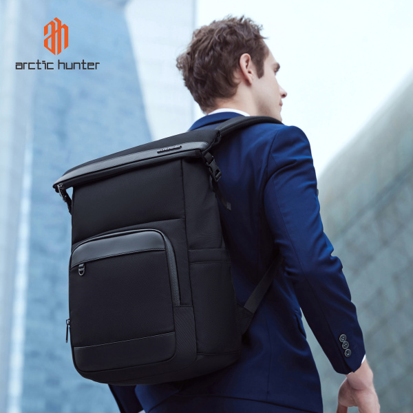 Alternative view of ARCTIC HUNTER τσάντα πλάτης B00684 με θήκη laptop 15.6", 18.5L, μαύρη