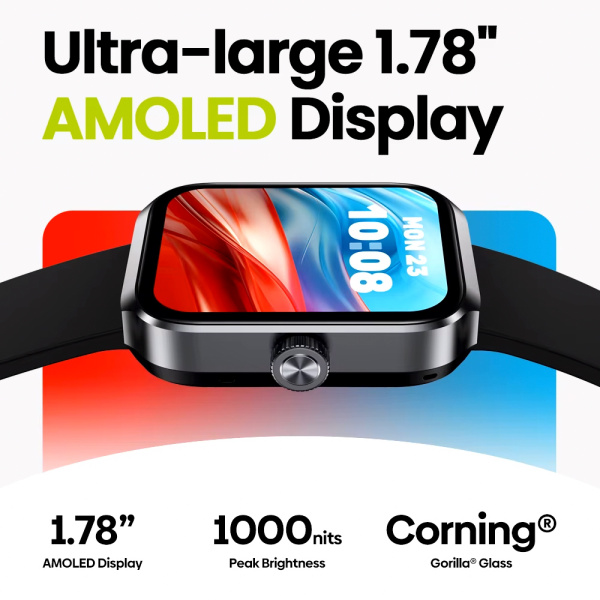 Alternative view of ZEBLAZE smartwatch Beyond 3 Plus, heart rate, 1.78" AMOLED, GPS, 3 ATM, μαύρο