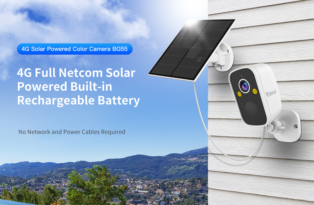 VSTARCAM smart ηλιακή κάμερα BG55, 3MP, 4G, SD, 5000mAh, IP66 - Image 2