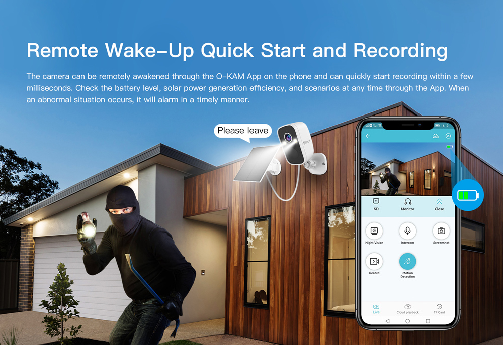 VSTARCAM smart ηλιακή κάμερα BG55, 3MP, 4G, SD, 5000mAh, IP66 - Image 7