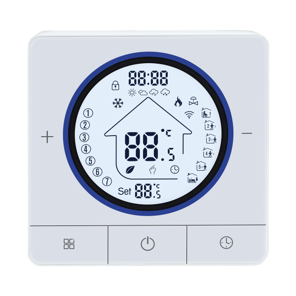 Smart θερμοστάτης αερίου BHT-800WM-GCLW, WiFi, επιτοίχιος, λευκός