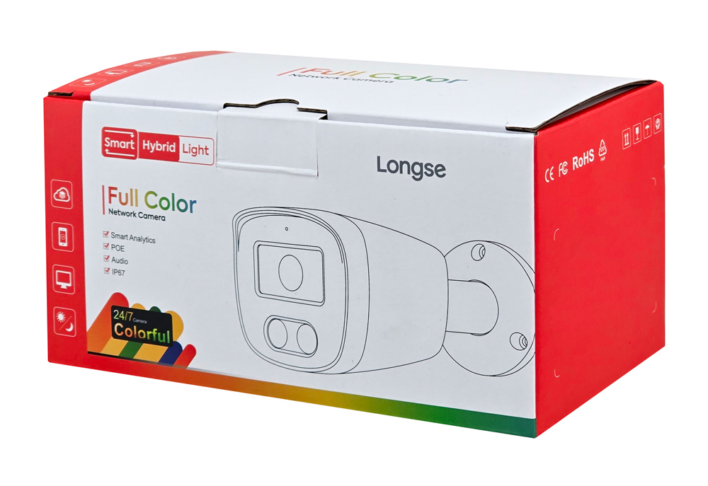 LONGSE IP κάμερα BMSCKL2RC-28PM με μικρόφωνο, 2MP, 2.8mm, αδιάβροχη IP67, PoE - Image 4