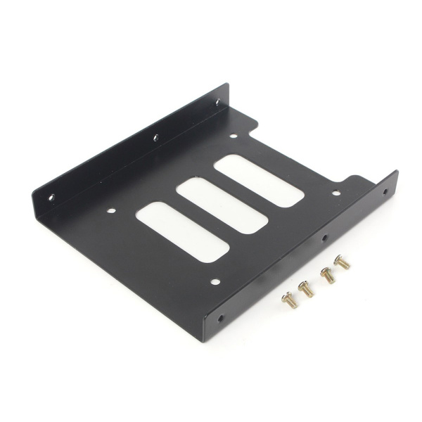 POWERTECH tray 3.5" για 2.5" HDD/SSD BRAT-003, μεταλλικό, μαύρο, 2τμχ